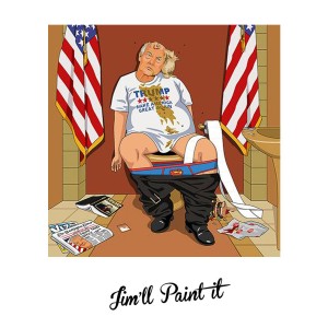 JIM038 Greeting Card - Dead Trump 